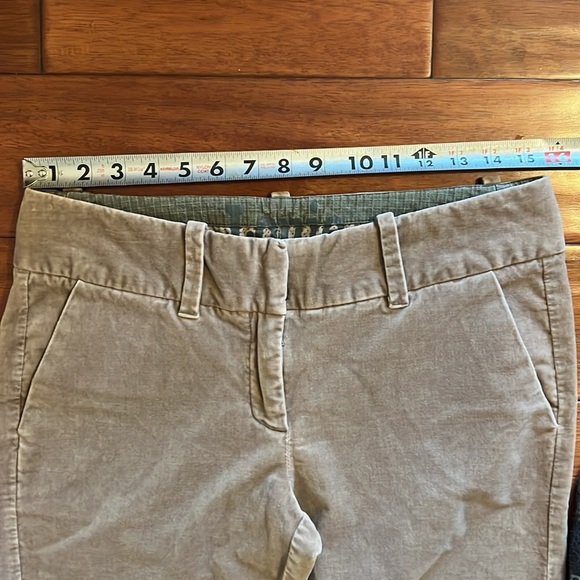 Anthropologie Louie Khaki Straight Leg Velvet Size 8 - Picture 2 of 8